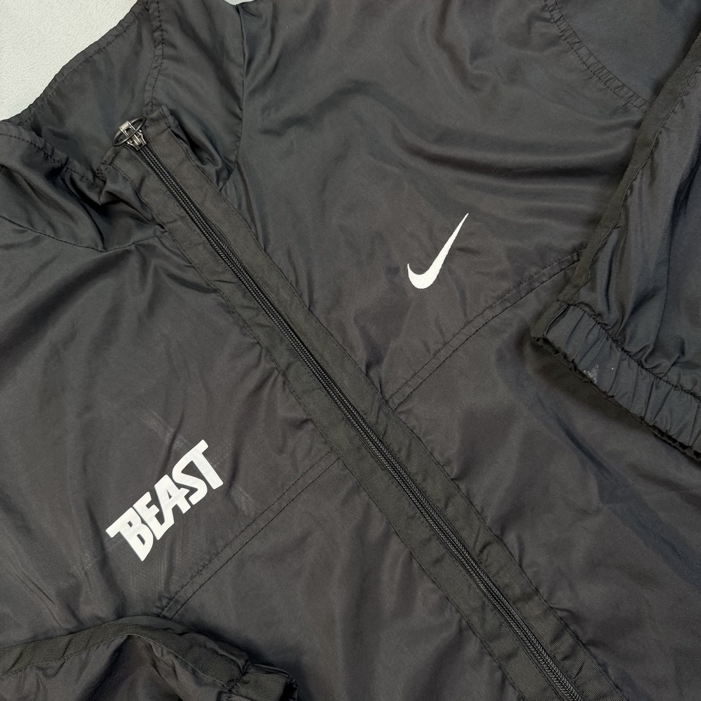 Nike Agassi Jacket Mens 2XL Black 90s Beast Tennis Windbreaker Vintage Warm Up